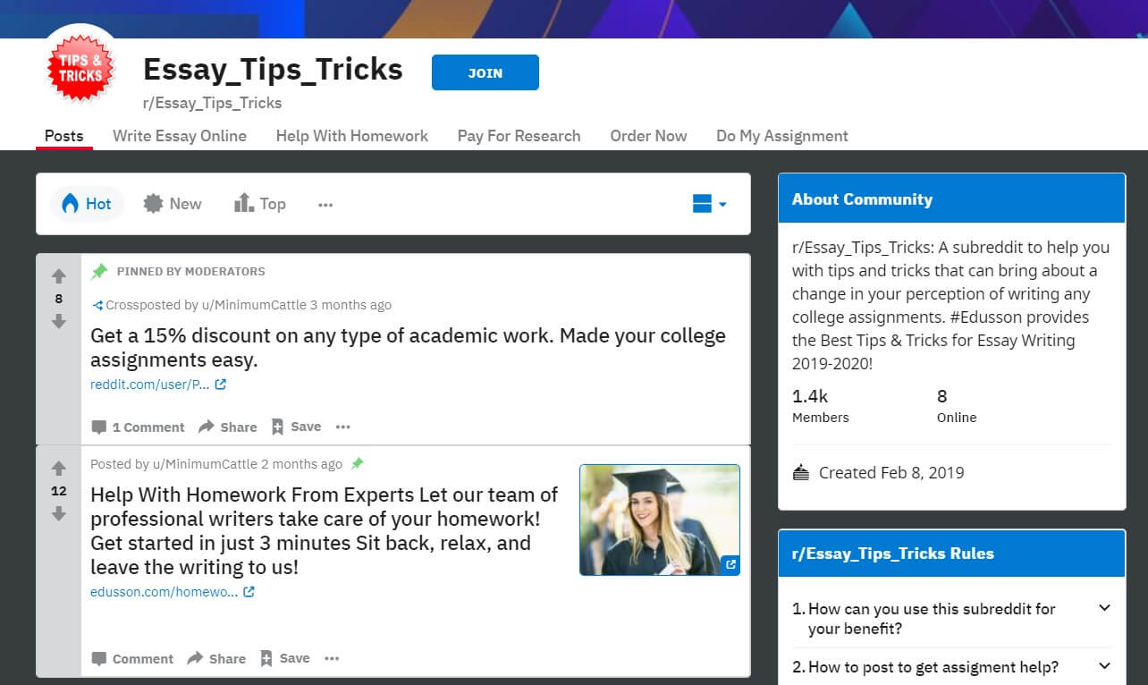 best essay writing website reddit
